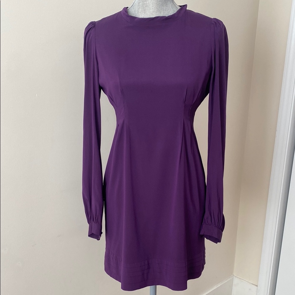 Silk Bodycon Purple Women's Dress Size 2